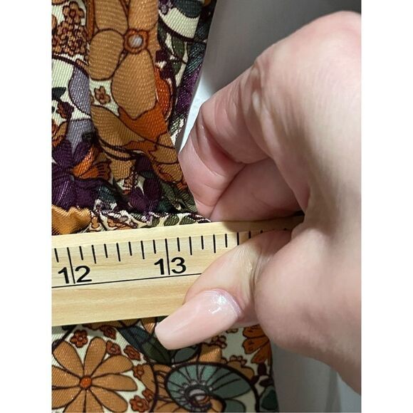 NWOT Suncoo Paris Chama Floral 70’s Inspired Bohemian Lined Swing Dress Size XS - Picture 12 of 16